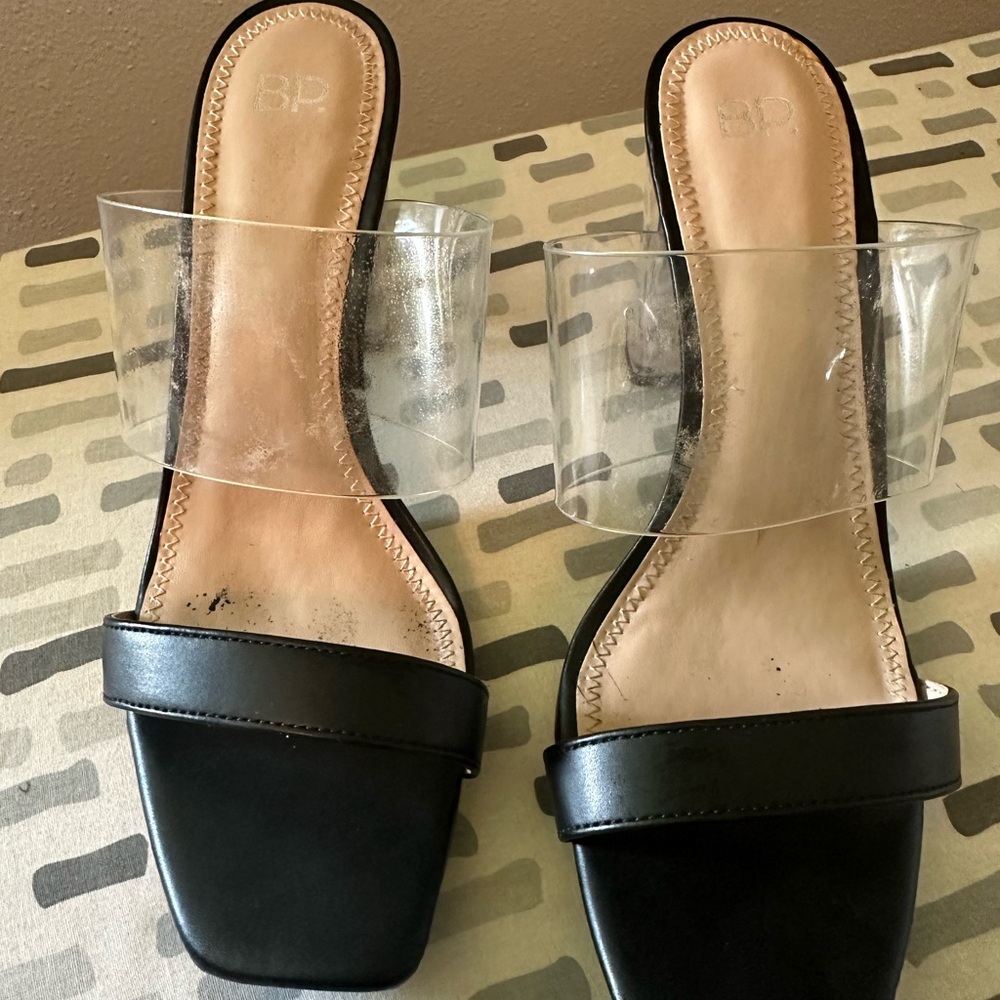 BP Black and Clear Women's Sandals